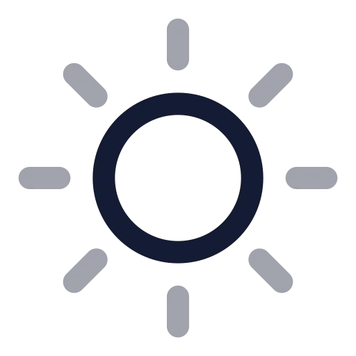 Sun Medium Icon in Twotone Rounded style