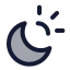Sunmoon icon with duotone standard style