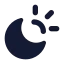 Sunmoon icon with solid rounded style