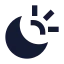 Sunmoon icon with solid sharp style