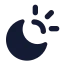 Sunmoon icon with solid standard style