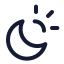 Sunmoon icon with stroke rounded style