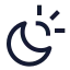 Sunmoon icon with stroke sharp style