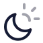 Sunmoon icon with twotone rounded style