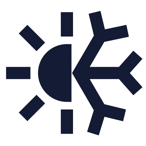 Sun Snow Icon in Solid Sharp style
