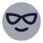 Sunglasses icon with bulk rounded style