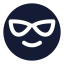 Sunglasses icon with solid rounded style