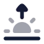 Sunrise icon with bulk rounded style