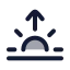 Sunrise icon with duotone rounded style