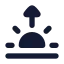 Sunrise icon with solid rounded style