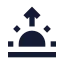 Sunrise icon with solid sharp style