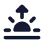 Sunrise icon with solid standard style