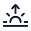 Sunrise icon with stroke rounded style