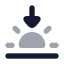 Sunset icon with bulk rounded style