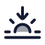 Sunset icon with duotone rounded style