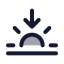 Sunset icon with duotone standard style