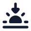 Sunset icon with solid rounded style