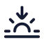 Sunset icon with stroke rounded style
