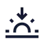 Sunset icon with stroke sharp style