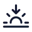 Sunset icon with stroke standard style