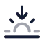 Sunset icon with twotone rounded style
