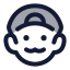 Supermario icon with duotone rounded style