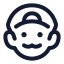 Supermario icon with stroke rounded style