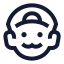 Supermario icon with stroke sharp style