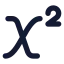Superscript icon with solid standard style