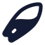 Surfboard icon with solid rounded style