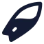 Surfboard icon with solid standard style