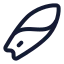 Surfboard icon with stroke rounded style