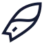 Surfboard icon with stroke sharp style