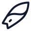 Surfboard icon with stroke standard style