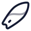 Surfboard icon with twotone rounded style