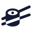 Sushi icon with solid rounded style