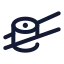 Sushi icon with stroke rounded style