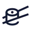 Sushi icon with stroke sharp style