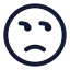 Suspicious icon with stroke standard style