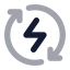 Sustainableenergy icon with bulk rounded style