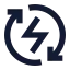 Sustainableenergy icon with solid sharp style