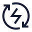 Sustainableenergy icon with stroke sharp style