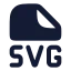 Svg icon with solid rounded style