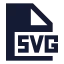 Svg icon with solid sharp style
