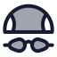Swimmingcap icon with duotone standard style