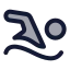 Swimming icon with duotone standard style