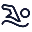 Swimming icon with stroke standard style