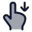 Swipedown icon with duotone rounded style