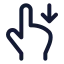 Swipedown icon with stroke standard style