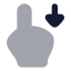 Swipedown icon with bulk rounded style